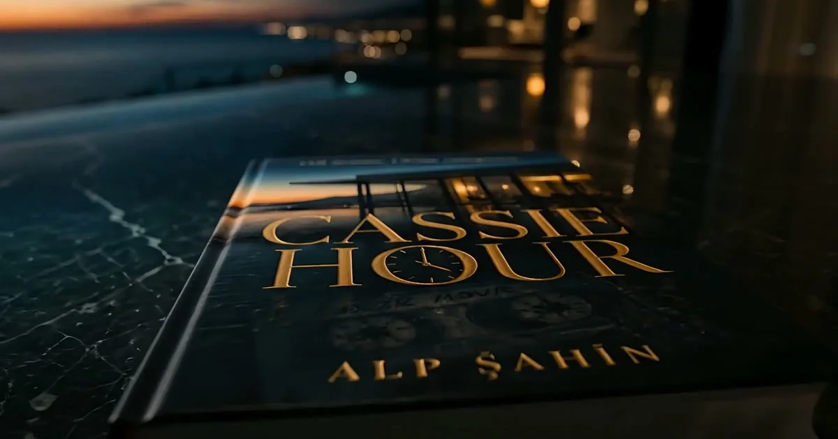 Cassie Hour novel resting inside the villa