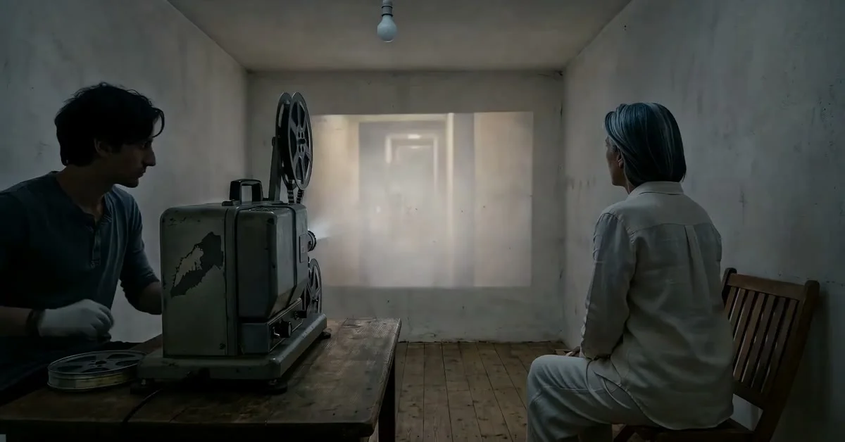 A private screening room holding missing evidence